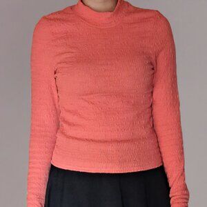 O'NEILL Orange Mockneck Top; Small